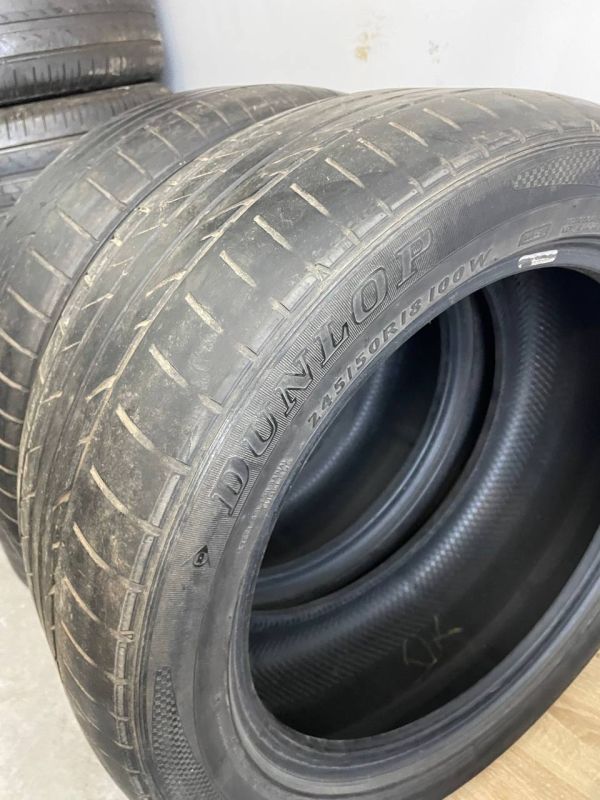 Шини пара Dunlop 245/50 r18 літо Гума