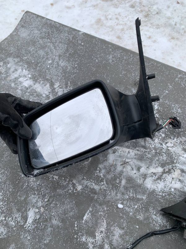 Дзеркало заднього виду бокове ліве чорне Opel Astra G Опель Астра